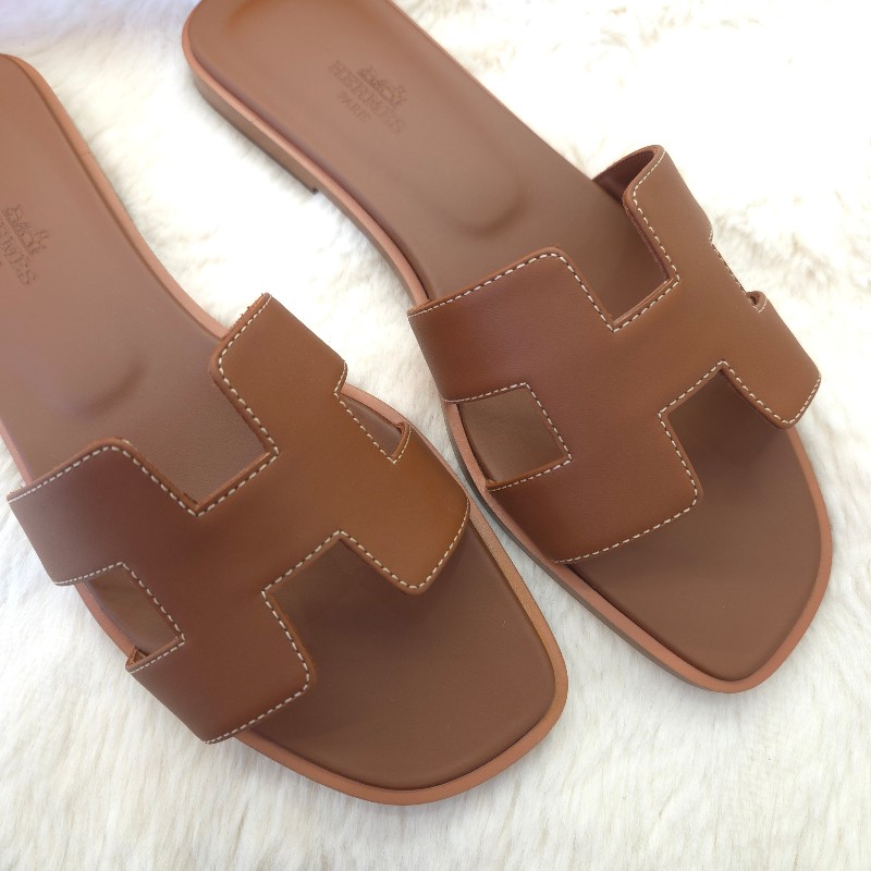 Hermès oran H 拖鞋/涼鞋 金棕 37.5-1