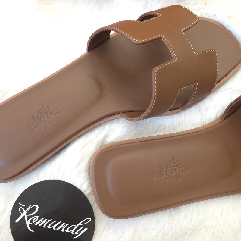 Hermès oran H 拖鞋/涼鞋 金棕 37.5-2