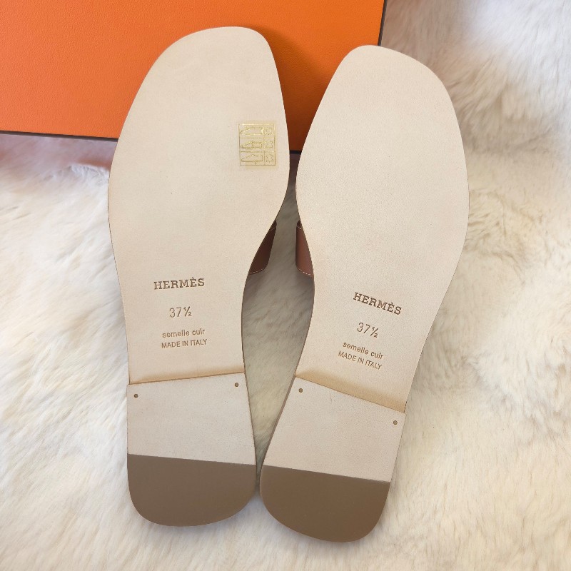 Hermès oran H 拖鞋/涼鞋 金棕 37.5-3
