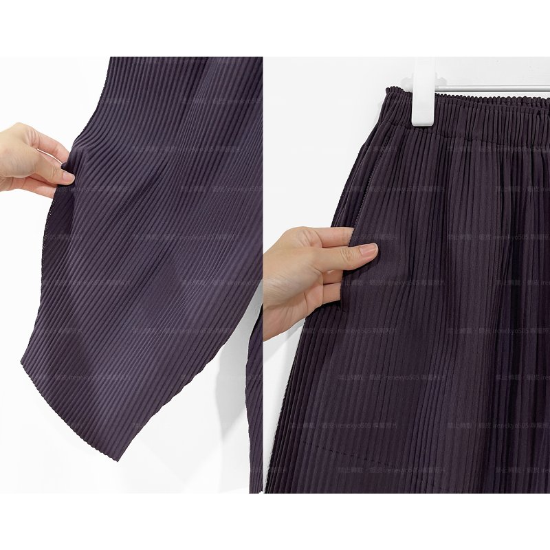 (全新特價) me ISSEY MIYAKE烏紫色花瓣長褲 A-POC系列/三宅一生/專櫃正品-5