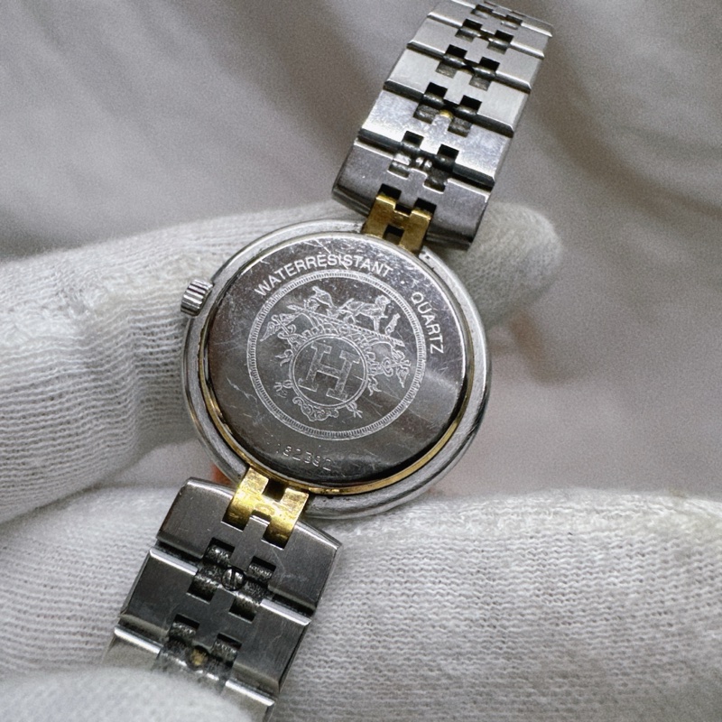 二手Hermes愛馬仕復古半金鋼帶錶 愛馬仕手錶 愛馬仕錶 愛馬仕配件-7