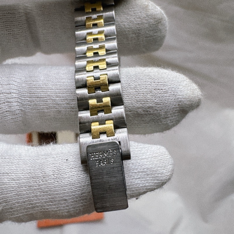 二手Hermes愛馬仕復古半金鋼帶錶 愛馬仕手錶 愛馬仕錶 愛馬仕配件-13
