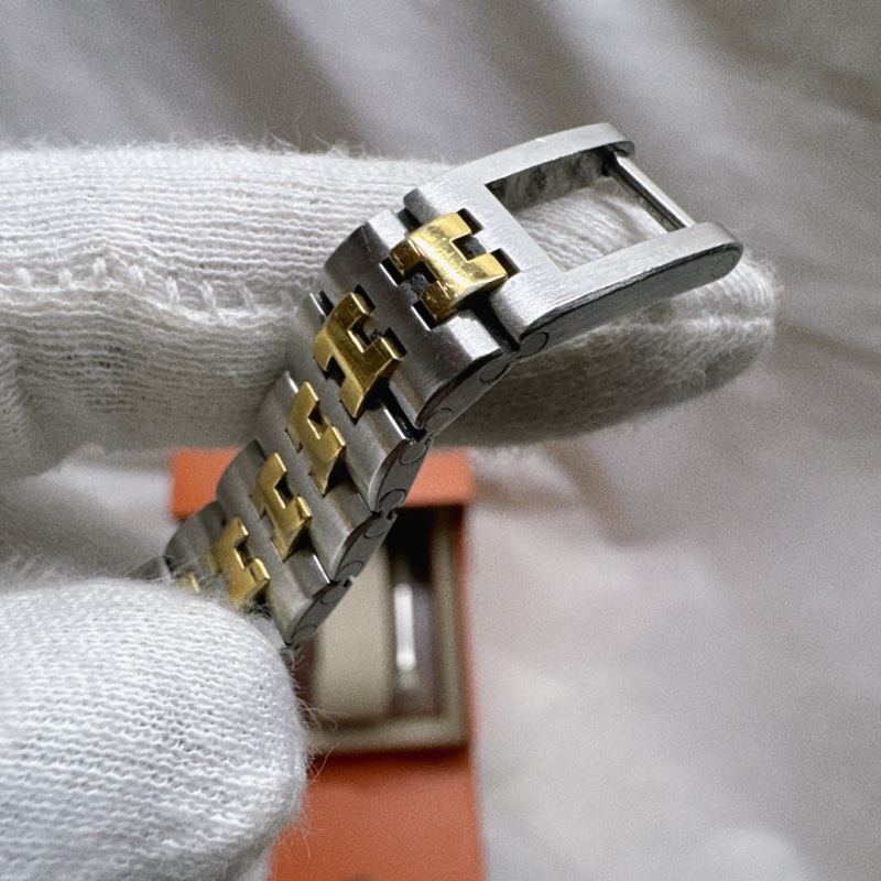 二手Hermes愛馬仕復古半金鋼帶錶 愛馬仕手錶 愛馬仕錶 愛馬仕配件-18