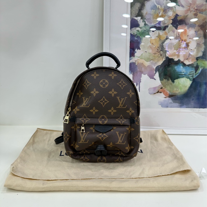 LV 路易威登mini小書包老花雙肩包 16編碼 尺寸17 x 22 x 10 無破無裂-0