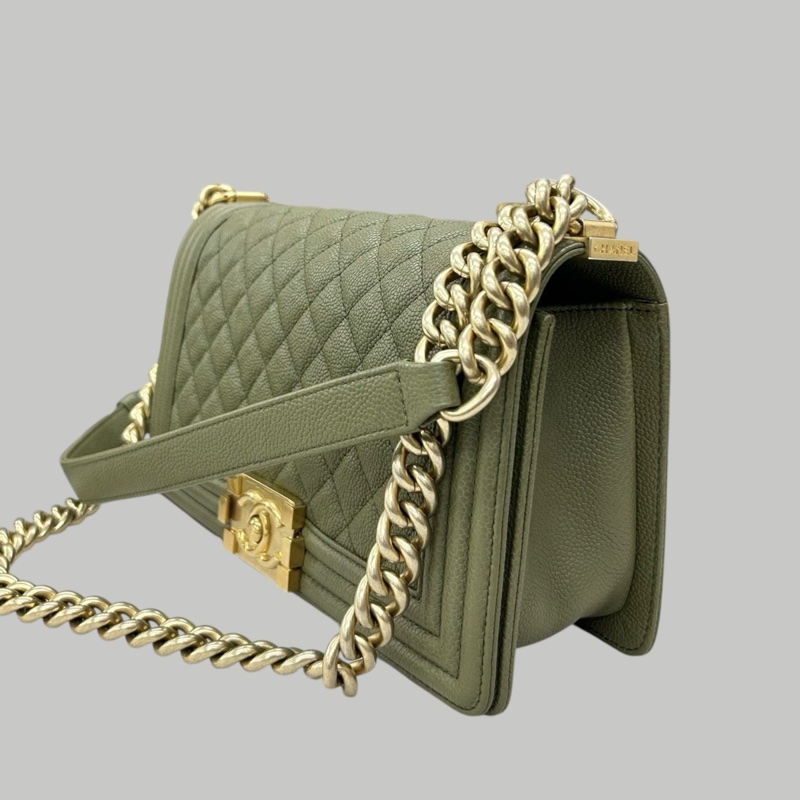 Chanel Caviar Leboy medium 古巴綠茘枝皮-1