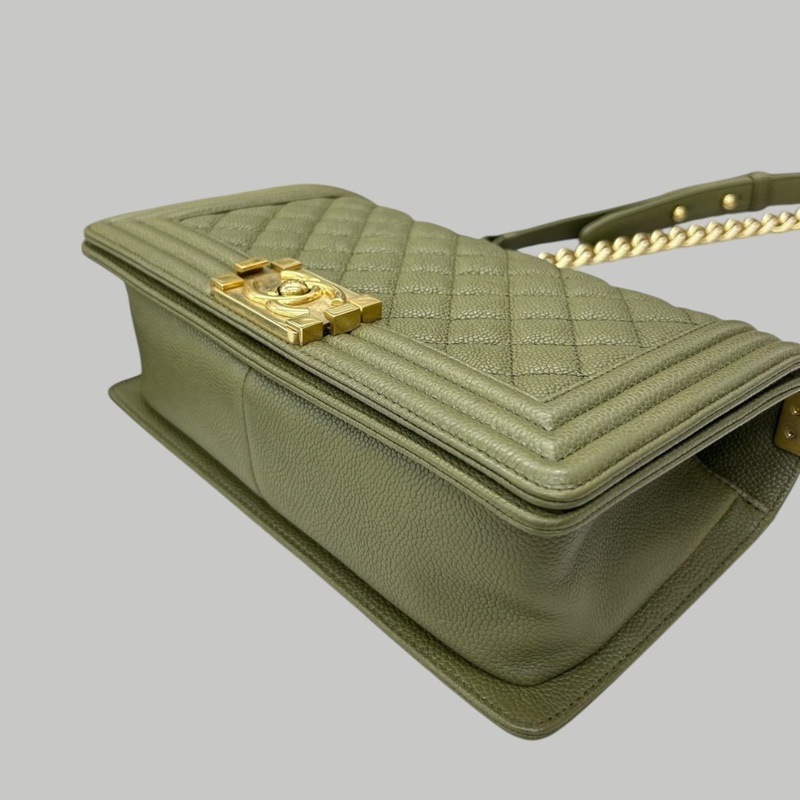 Chanel Caviar Leboy medium 古巴綠茘枝皮-3