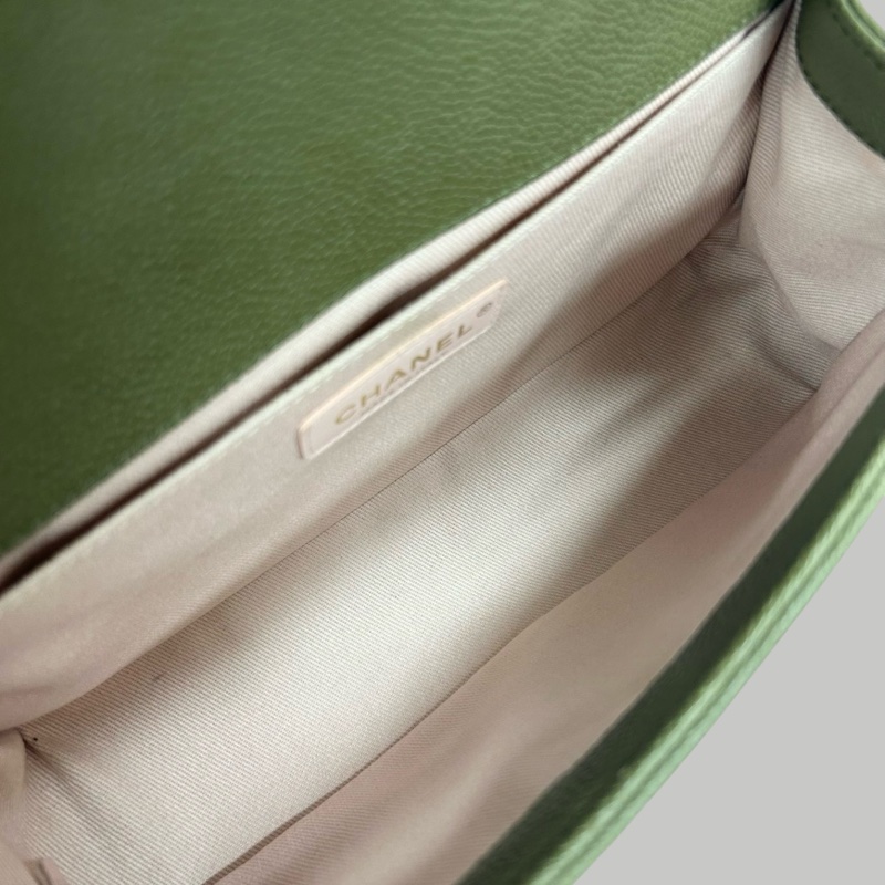 Chanel Caviar Leboy medium 古巴綠茘枝皮-7