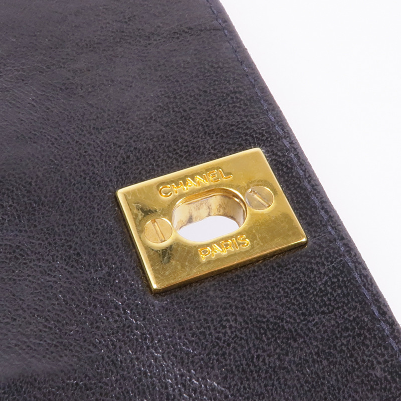 CHANEL 天鵝絨Vintage Velvet Shoulder金扣肩背袋-14