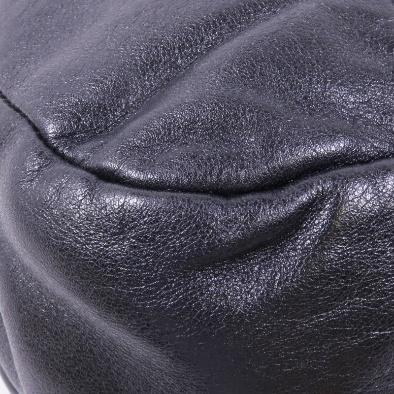 CHANEL 牛皮皮革Chain Shoulder銀扣鏈帶肩背袋-8