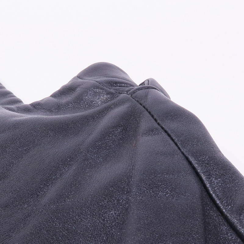 CHANEL 牛皮皮革Chain Shoulder銀扣鏈帶肩背袋-12