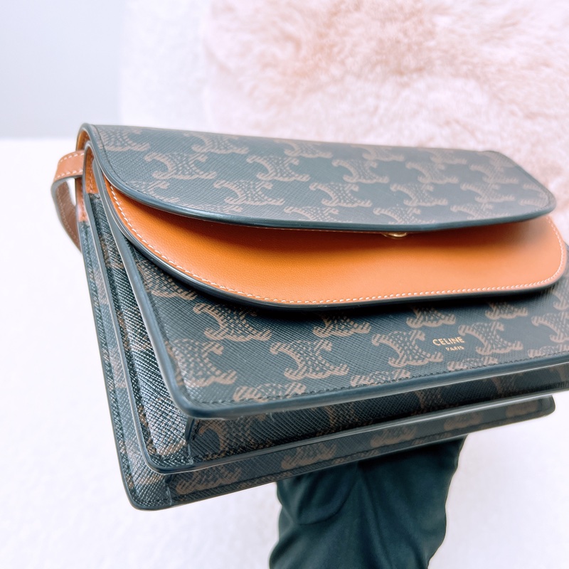 Celine wallet on strap woc 老花斜挎/腋下包-2