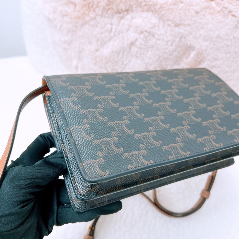 Celine wallet on strap woc 老花斜挎/腋下包-7