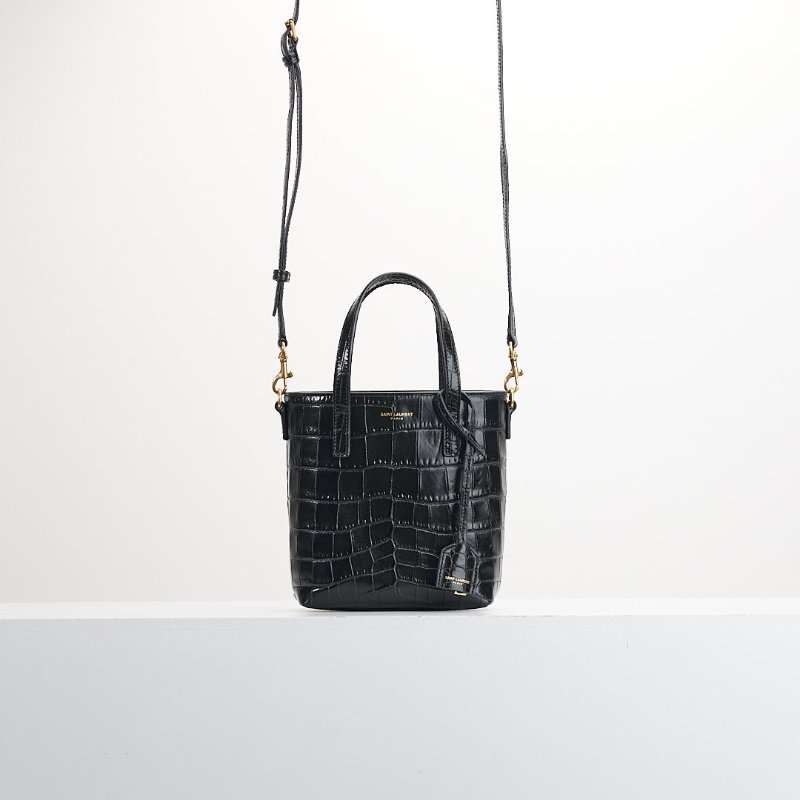 二手Ysl mini tote 鱷魚壓紋-0