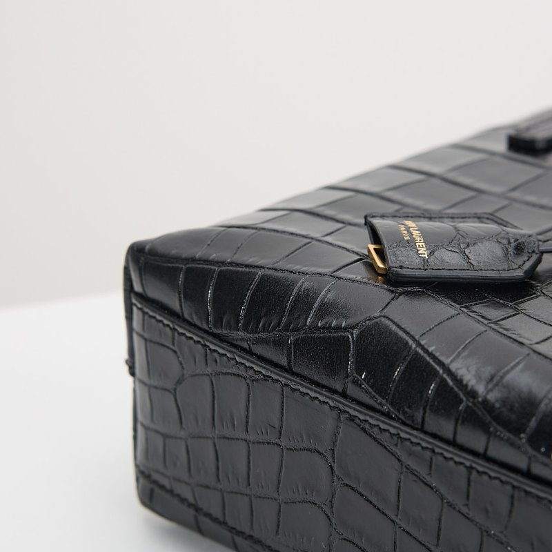 二手Ysl mini tote 鱷魚壓紋-7