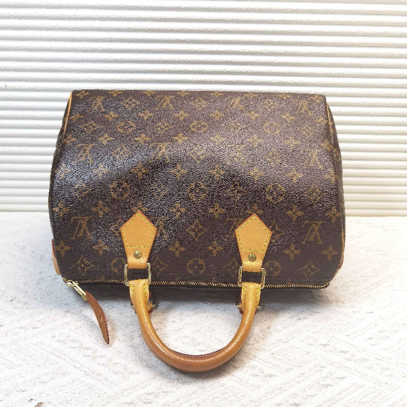 LV路易威登speedy30老花枕頭包手提包-4