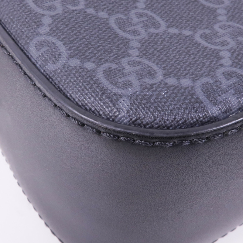 GUCCI 塗層帆布GG Supreme Shoulder Bag銀扣肩背袋-6