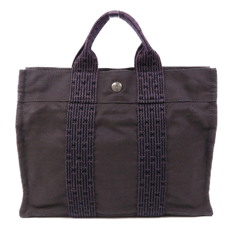 HERMES 帆布Herline PM銀扣手挽袋-0