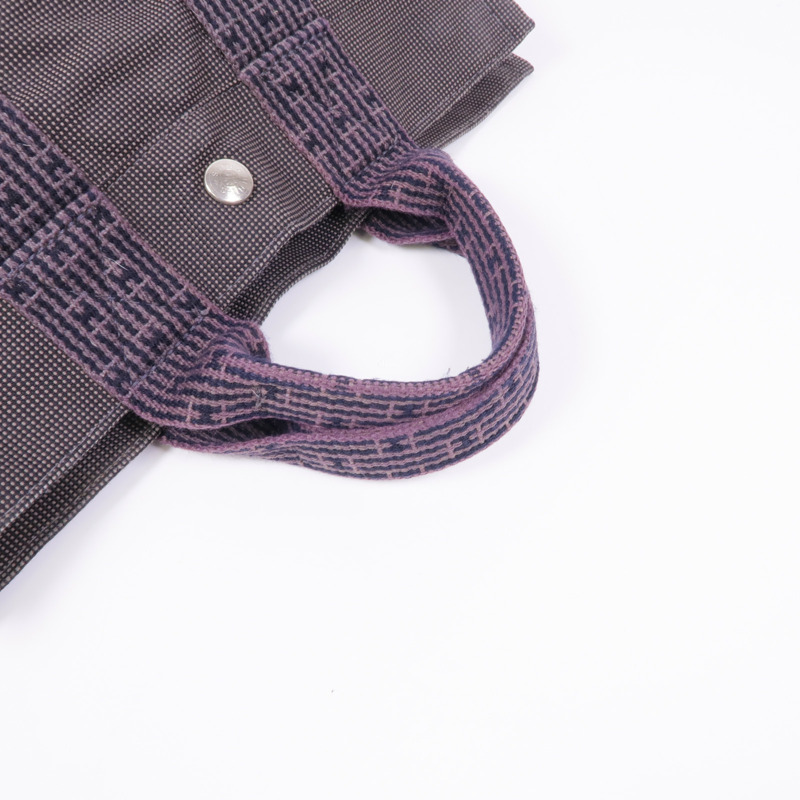 HERMES 帆布Herline PM銀扣手挽袋-4