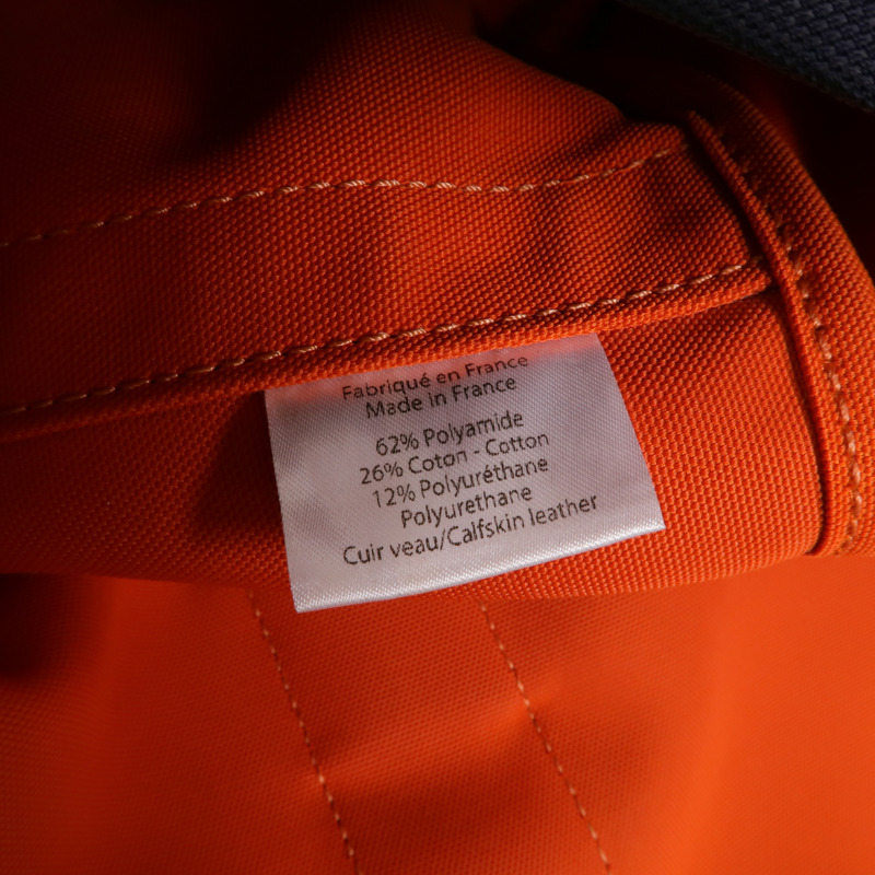 HERMES 帆布Sac De Pansage Groom手挽肩背兩用袋Bleu Indigo/Feu-11