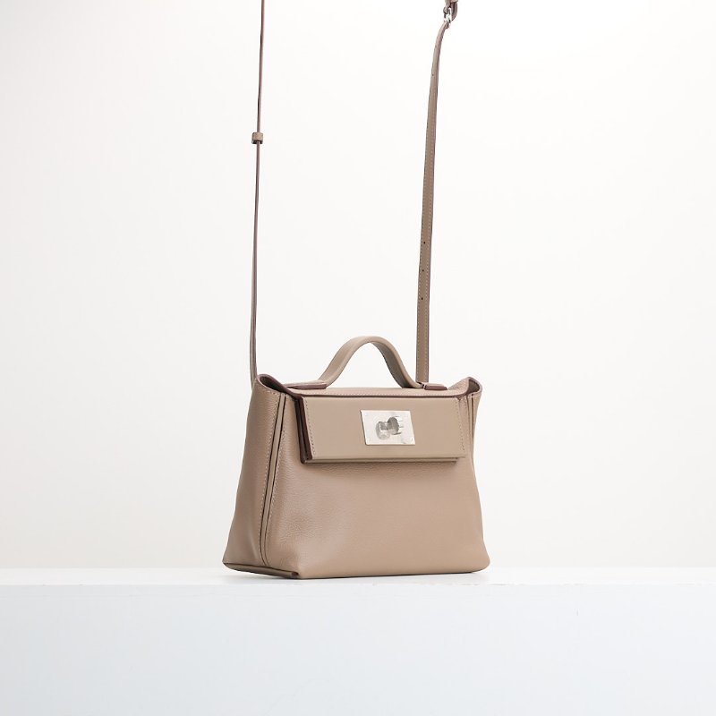 二手 Hermès mini 2424 大象灰銀扣 B刻-0