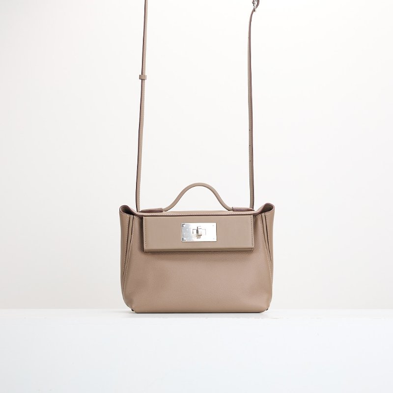二手 Hermès mini 2424 大象灰銀扣 B刻-1