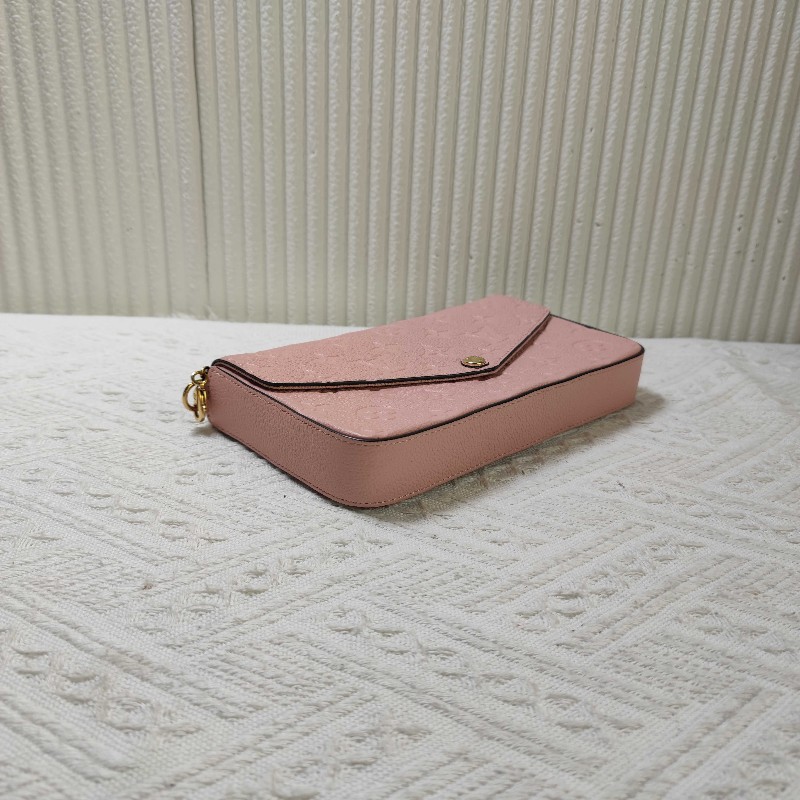 LV路易威登 felicie 三合一鏈條包 粉色 肩背包 斜背包-4