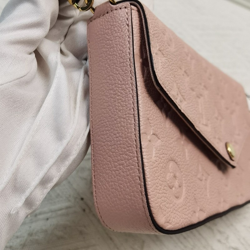 LV路易威登 felicie 三合一鏈條包 粉色 肩背包 斜背包-12