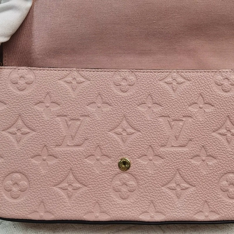 LV路易威登 felicie 三合一鏈條包 粉色 肩背包 斜背包-14