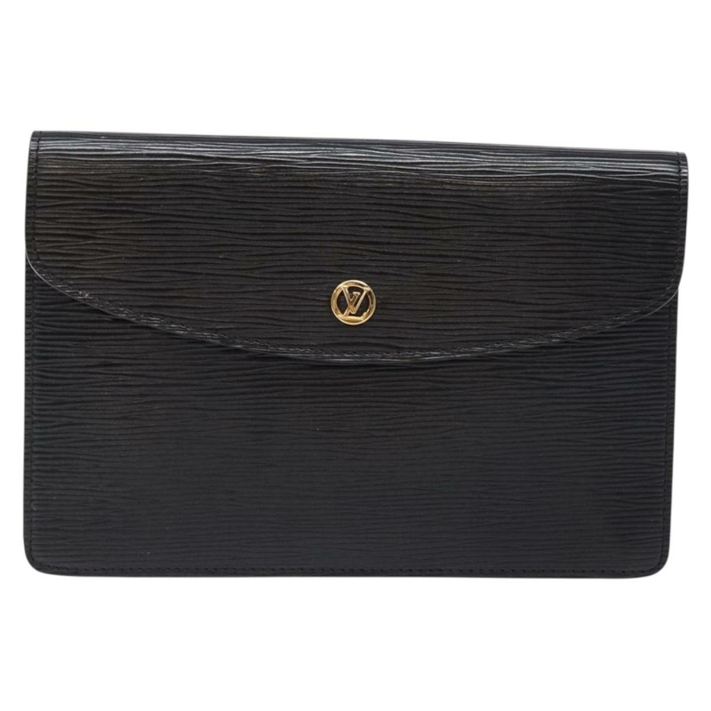 【日本直送】路易威登 Epi Montaigne 23 手拿包 黑色 M52662 LV 正品 ep10447-12