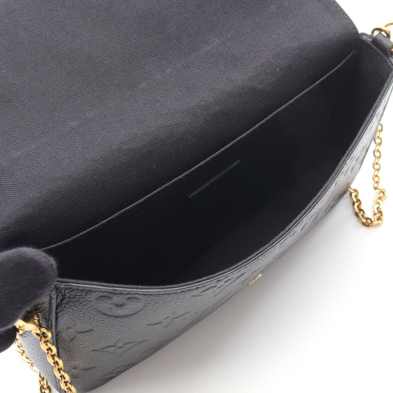 路易威登 Pochette Felice 單肩包 M64064 Monogram empreinte 黑色 二手-2