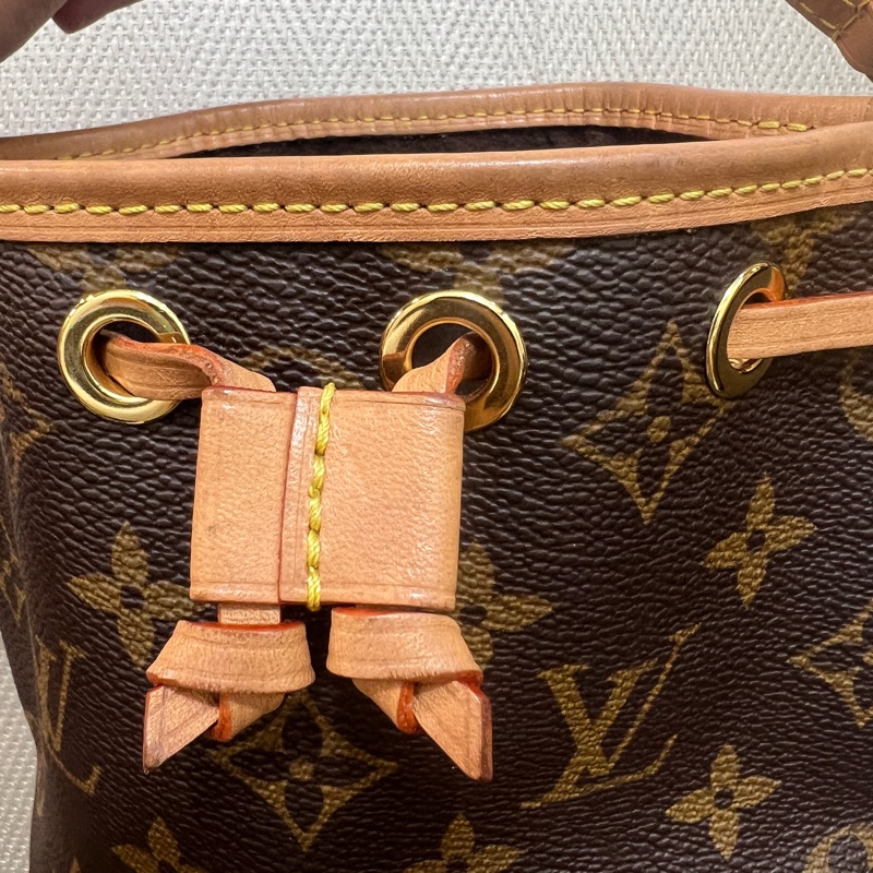 LV 原花金釦Nano Noe手提斜背水桶包M81266-1