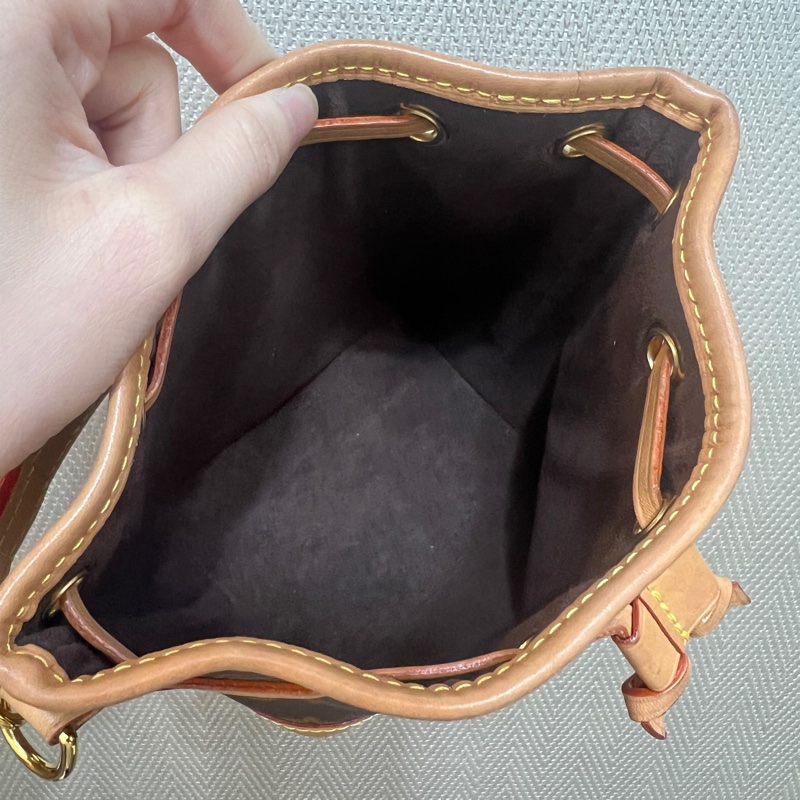 LV 原花金釦Nano Noe手提斜背水桶包M81266-15