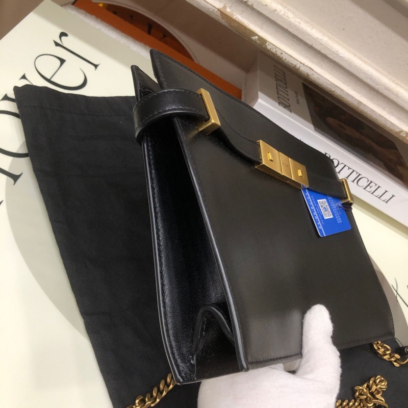 YSL 黑金曼哈顿黑金斜挎包-5