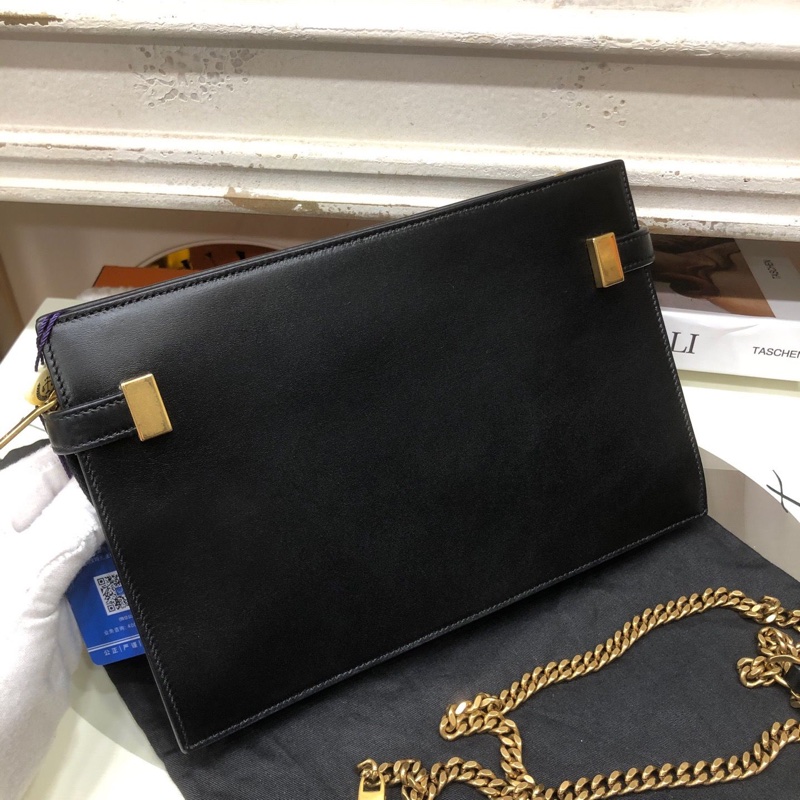 YSL 黑金曼哈顿黑金斜挎包-7