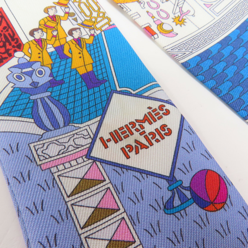 HERMES 絲質Twilly絲巾-5