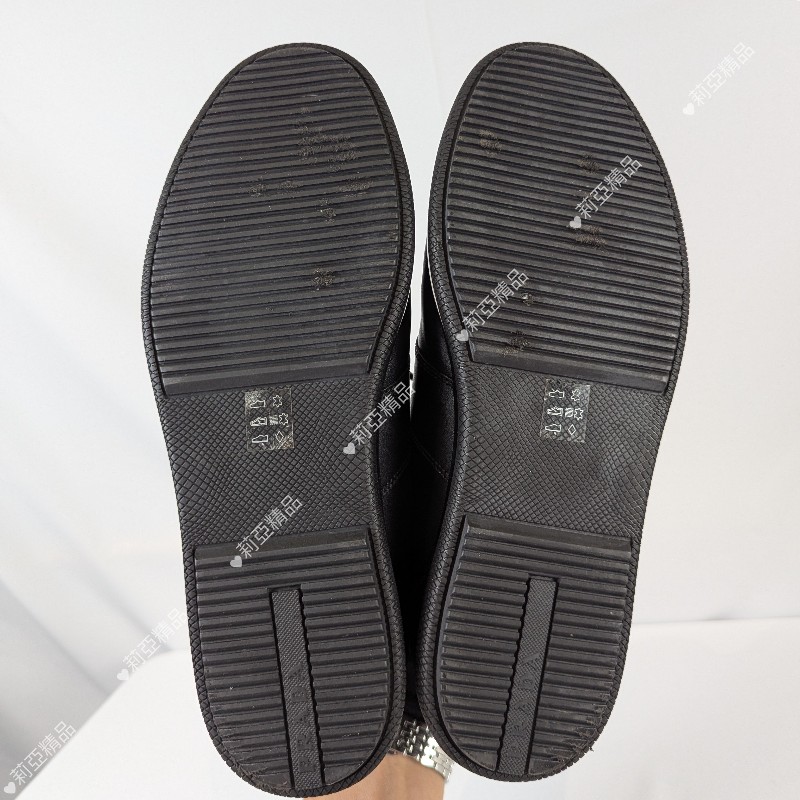 莉亞精品♡Prada 黑皮革休閒鞋 尺碼7 近新美品-6
