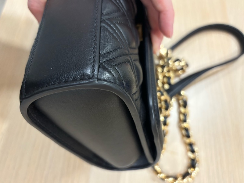 TORY BURCH Fleming 縫線翻蓋小款流蘇 肩背包 斜背包 二用包(黑色)-2