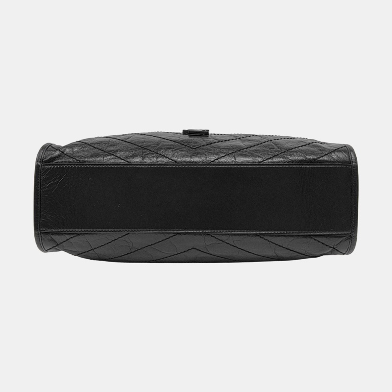 YSL Niki Shopping bag 黑色 銀色鏈條 肩背包 中號-5