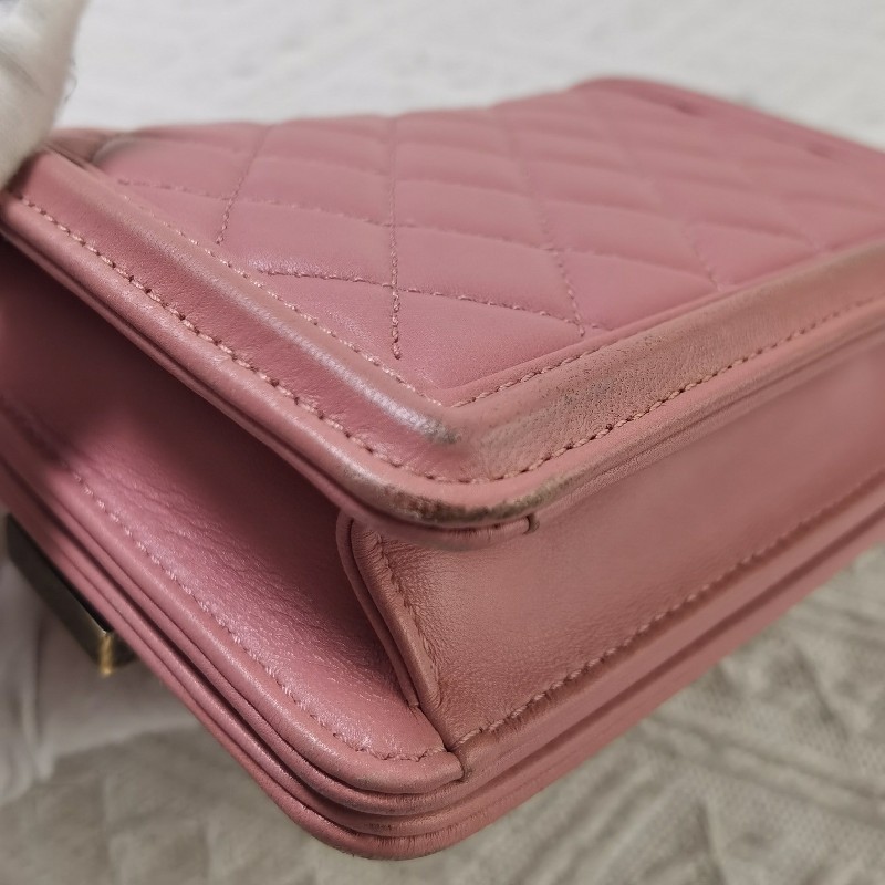 CHANEL香奈兒 15k口蓋包 粉色 肩背包 斜背包-20