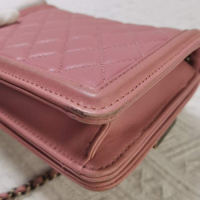 CHANEL香奈兒 15k口蓋包 粉色 肩背包 斜背包-21