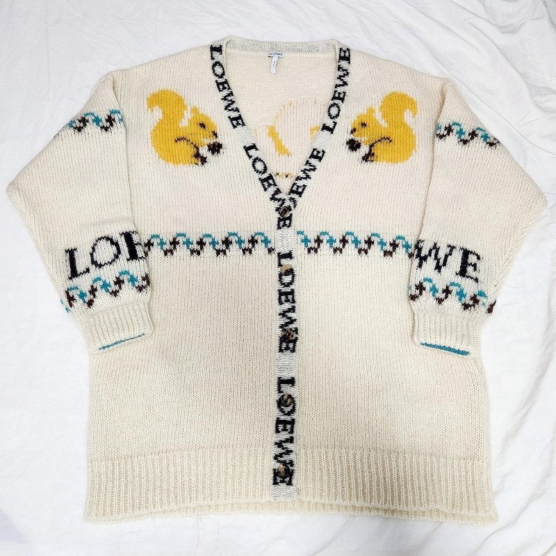 LOEWE 松鼠針織毛衣外套-0