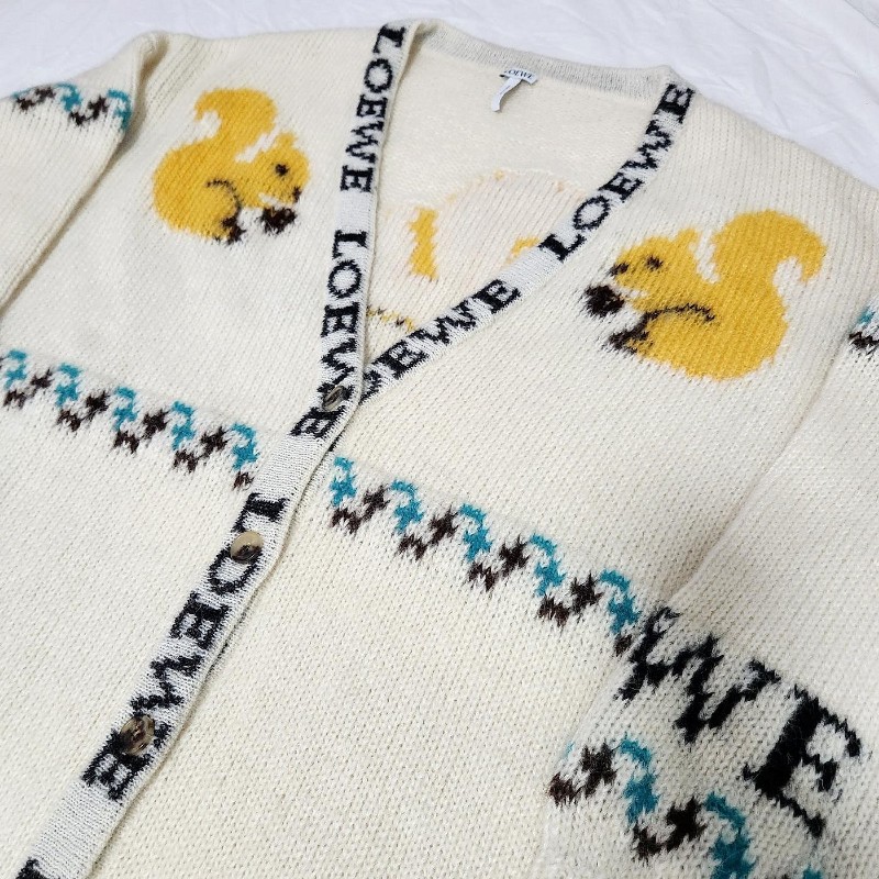 LOEWE 松鼠針織毛衣外套-1