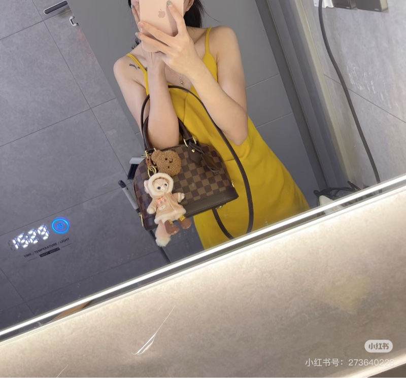 LVAlma BB 貝殼包 梅拉得焦糖色棋盤格款 #晶片版  💗腋下背超好看-2