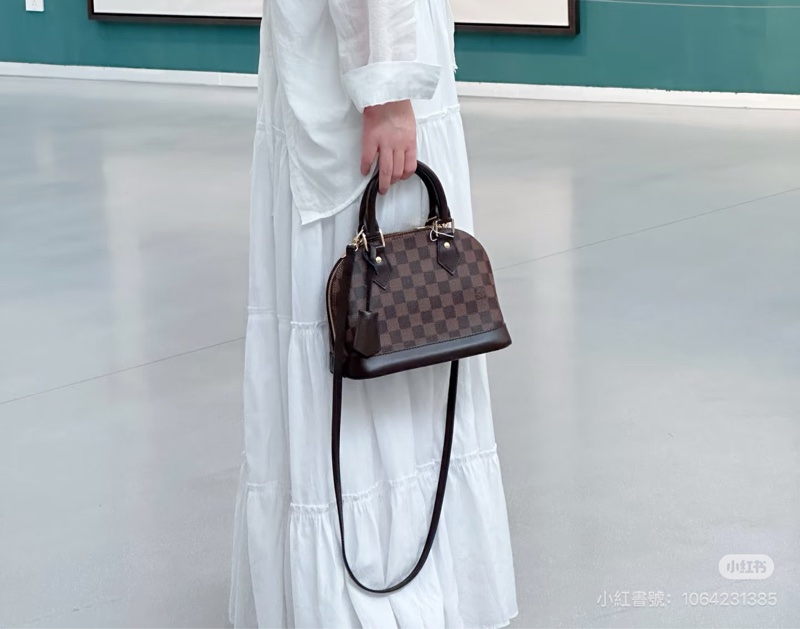 LVAlma BB 貝殼包 梅拉得焦糖色棋盤格款 #晶片版  💗腋下背超好看-7