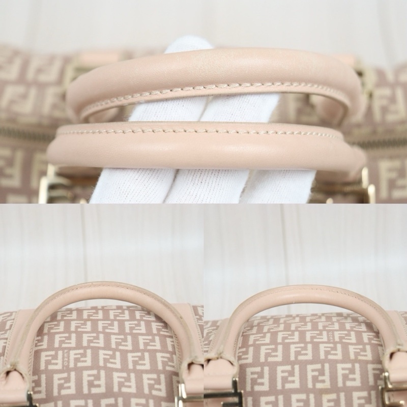 Fendi 藕粉色波士頓包-4