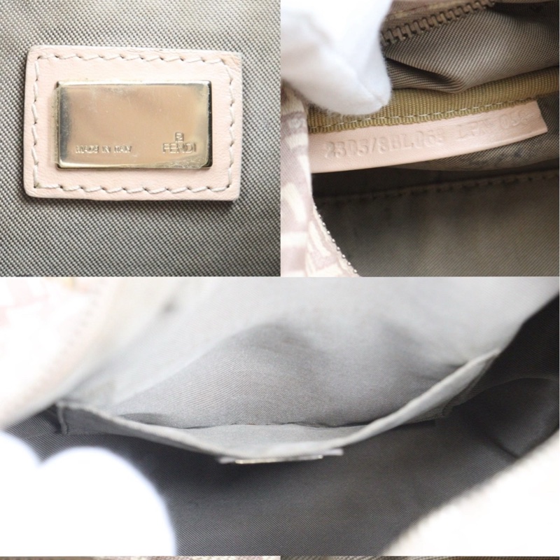 Fendi 藕粉色波士頓包-8