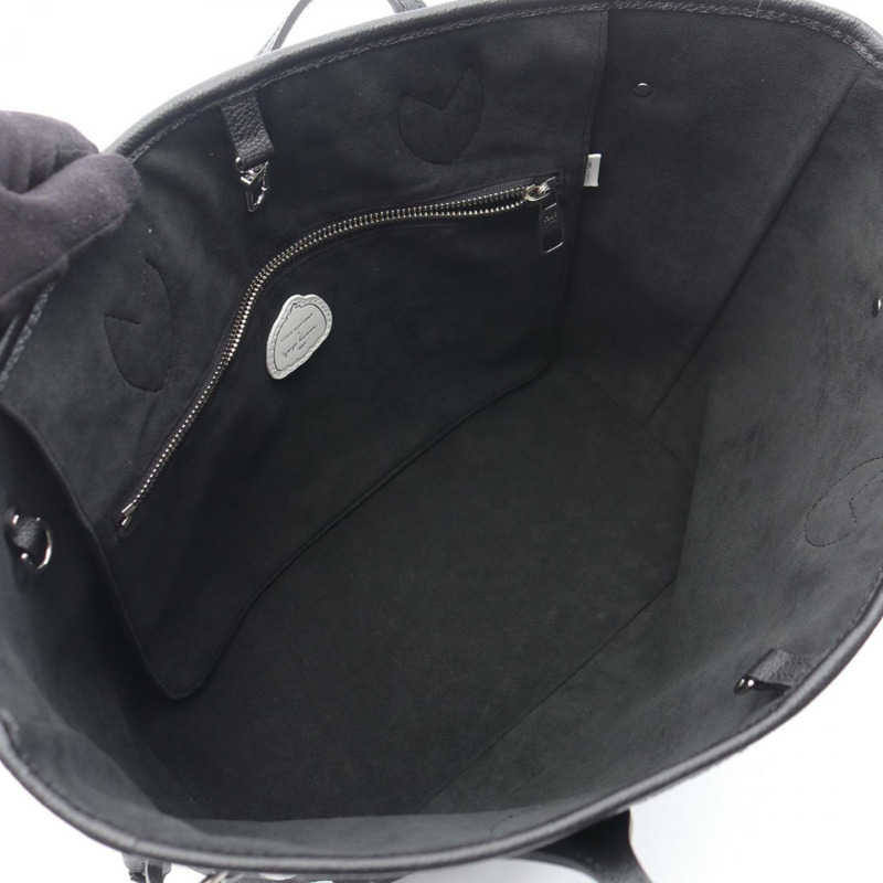 Louis Vuitton x yayoi kusama Neverfull MM 手提包,採用 Monogram Empreinte 皮革,黑白配無限圓點,M46390-2