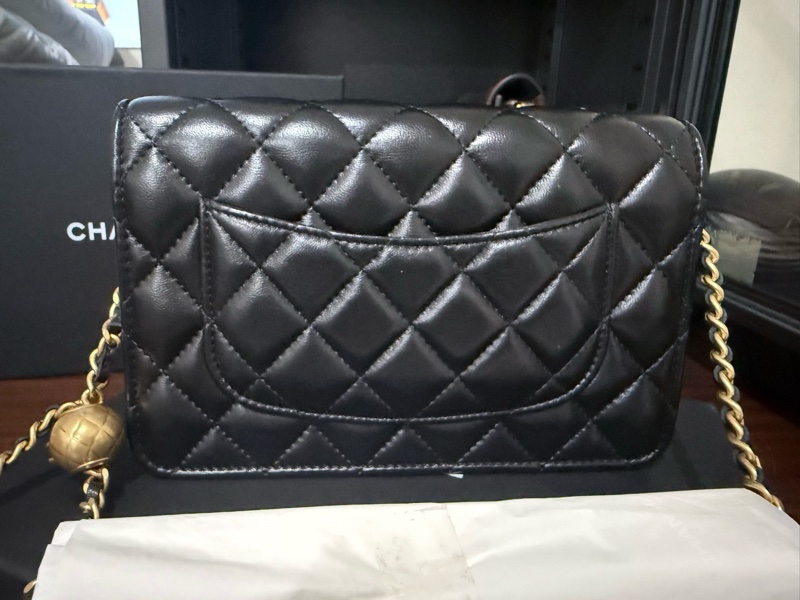 全新帶膜 晶片款CHANEL 24K 金球WOC 鏈條包-1
