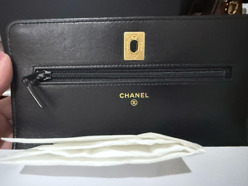 全新帶膜 晶片款CHANEL 24K 金球WOC 鏈條包-3