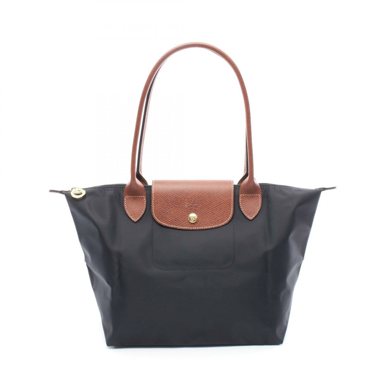 Longchamp LE PLIAGE ORIGINAL M LE PLIAGE ORIGINAL M 手提包 L2605089001 帆布 皮革 黑色 棕色 全新 女款-0